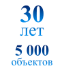 30 лет, 5000 объектов